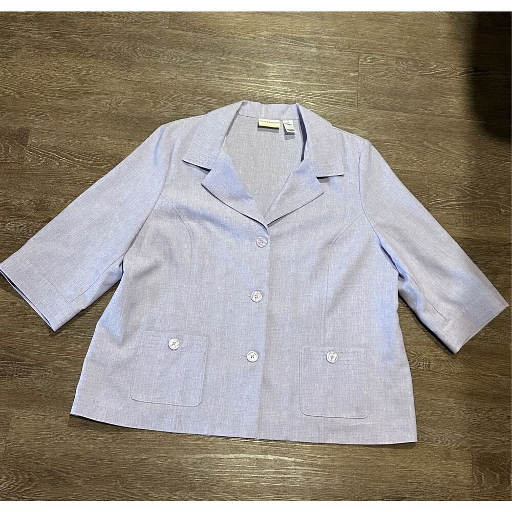 Alfred Dunner Lilac lavender purple 3/4 sleeve jacket blazer 18W